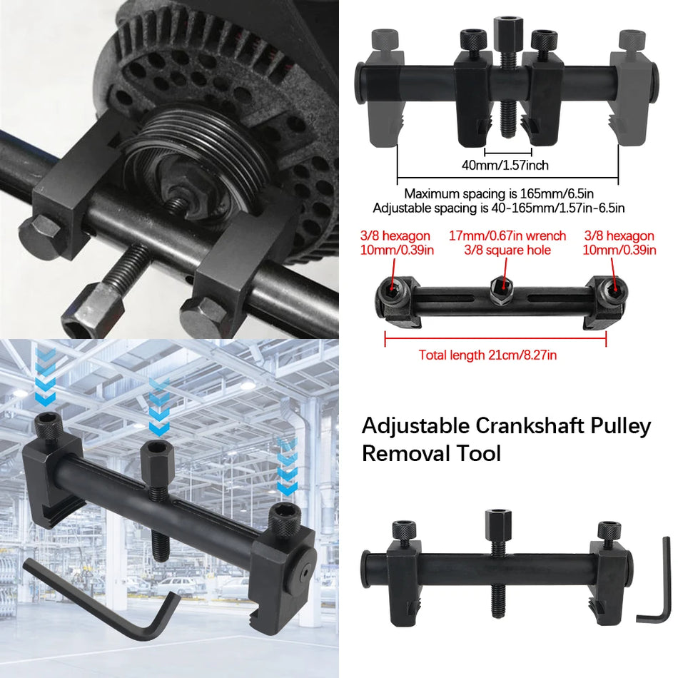 Universalus Automobilio Veleno Pavaros Nuėmimo Įrankis 40-165mm, Su Šešiakampiu Rakteliu