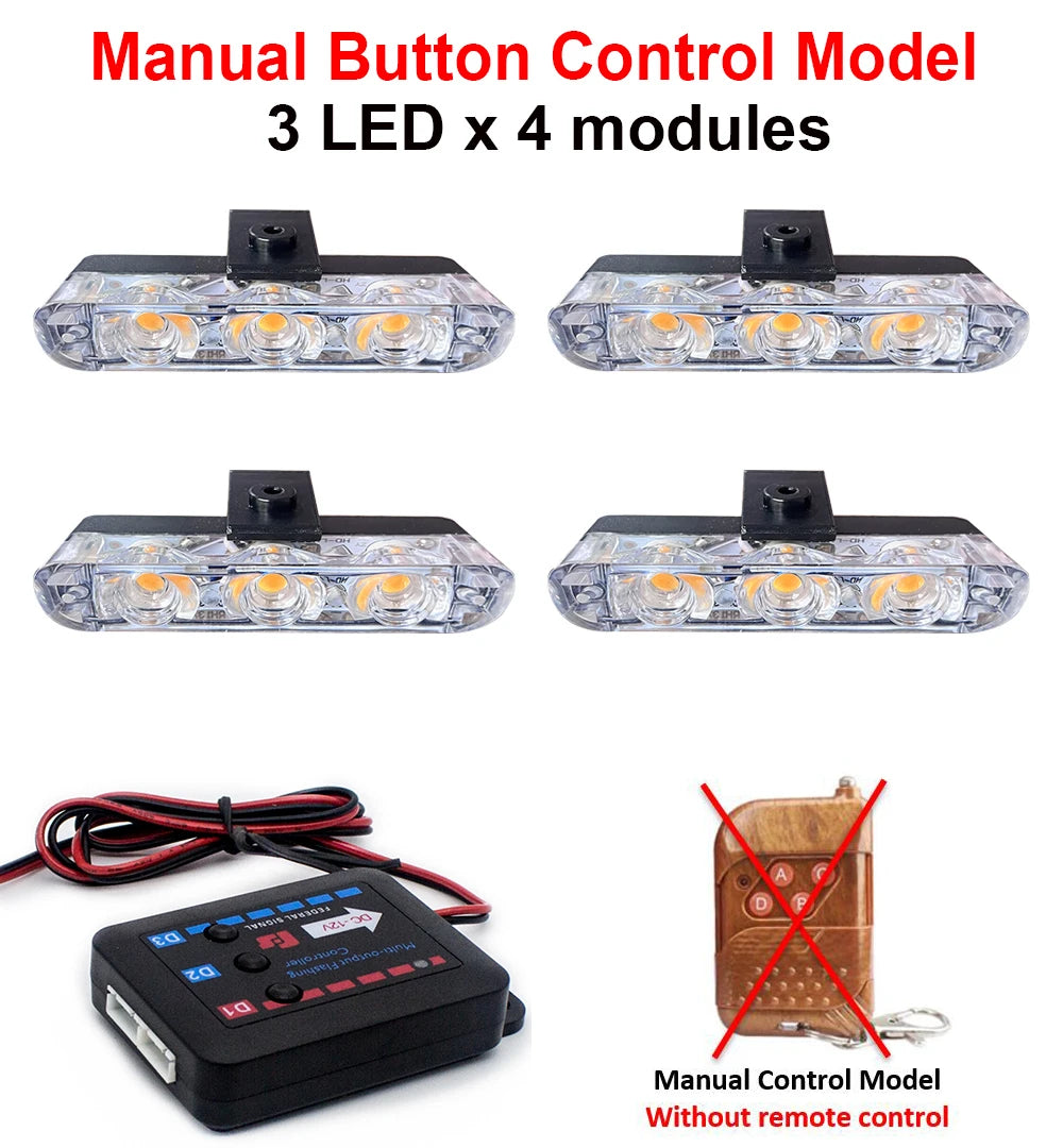3LED Car Grid Strobe Light &ndash; Emergency Strobe Beacon