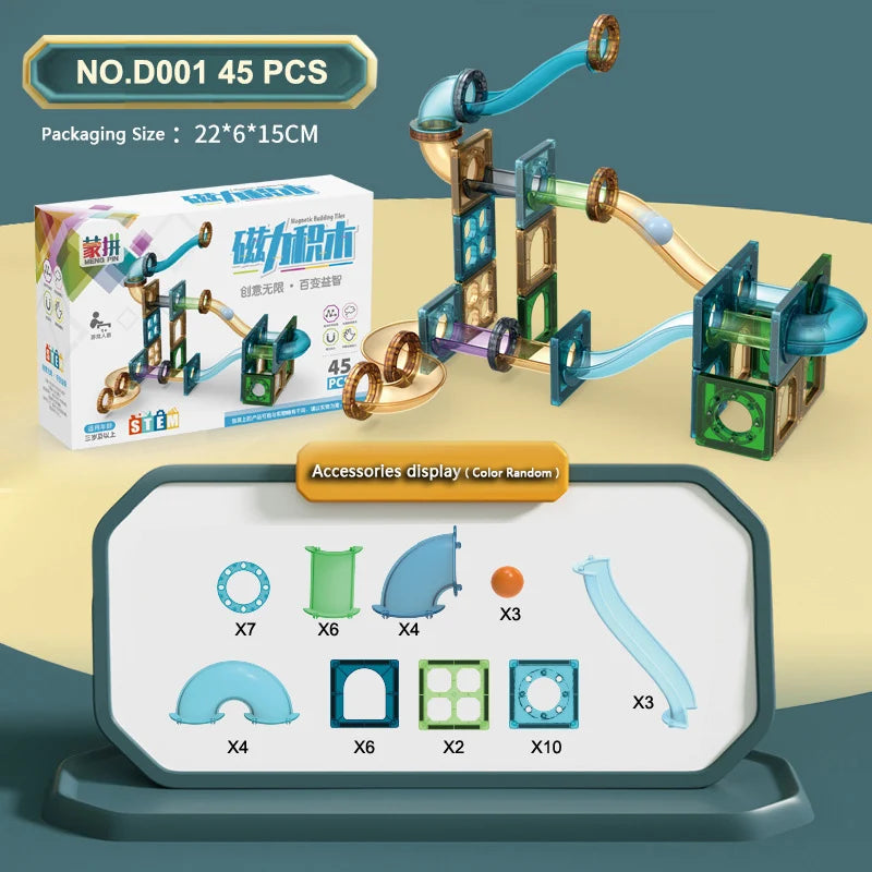 Magnetic Tiles Building Blocks &ndash; Educational STEM Toy ATS30245 C