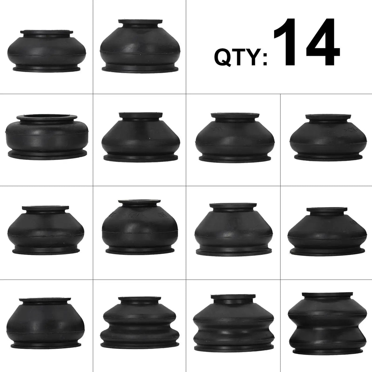 14x Multipack Universal Car Suspension Steering Ball Joint Rubber Dust Boot Cover Track Tie Turn Rods Ends Set Parts Accessories by InterCyprus Trading Ltd