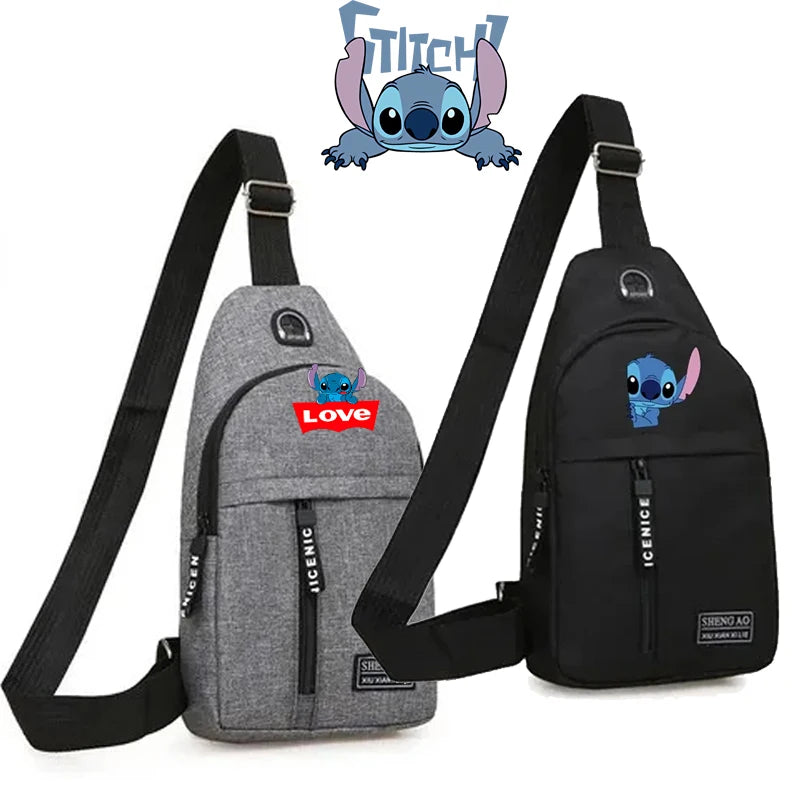 Disney Stitch Cartoon Waterproof Chest Bag - Versatile Shoulder Crossbody Messenger - Cyprus