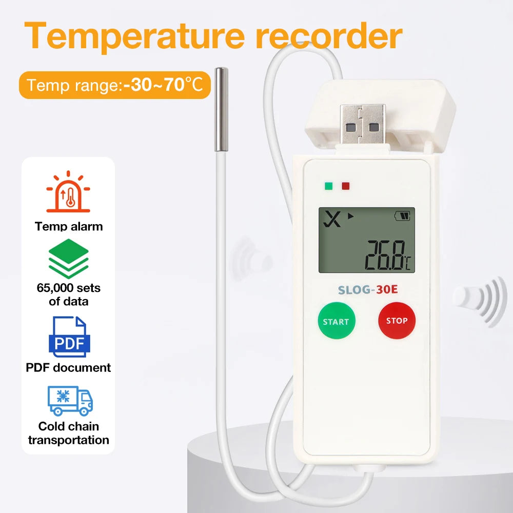 2025 USB Temperature Data Logger 65000 Points &ndash; NTC Sensor