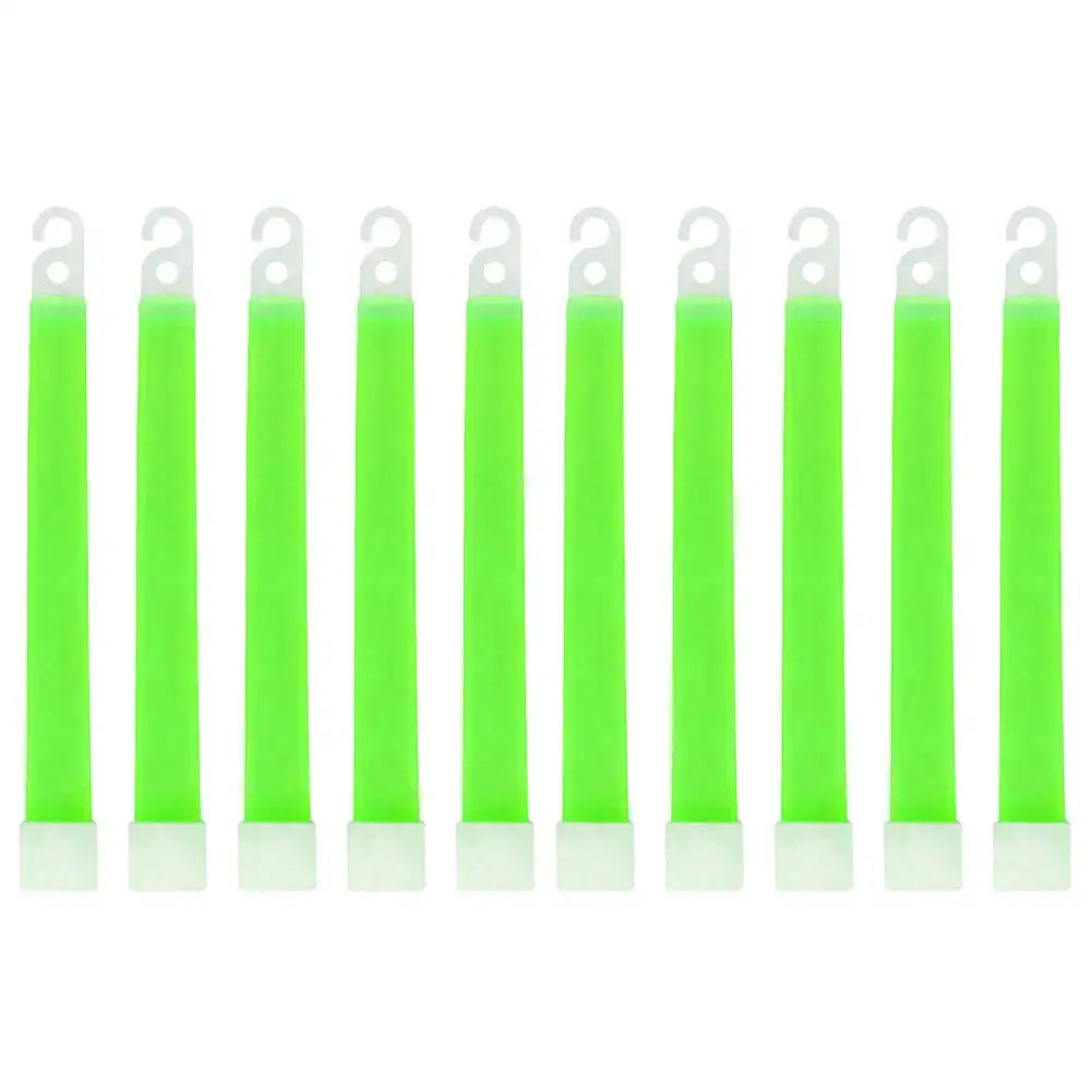 Waterproof 6 Inch Glow Sticks With Hook For Camping Gear green