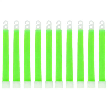 Waterproof 6 Inch Glow Sticks With Hook For Camping Gear green
