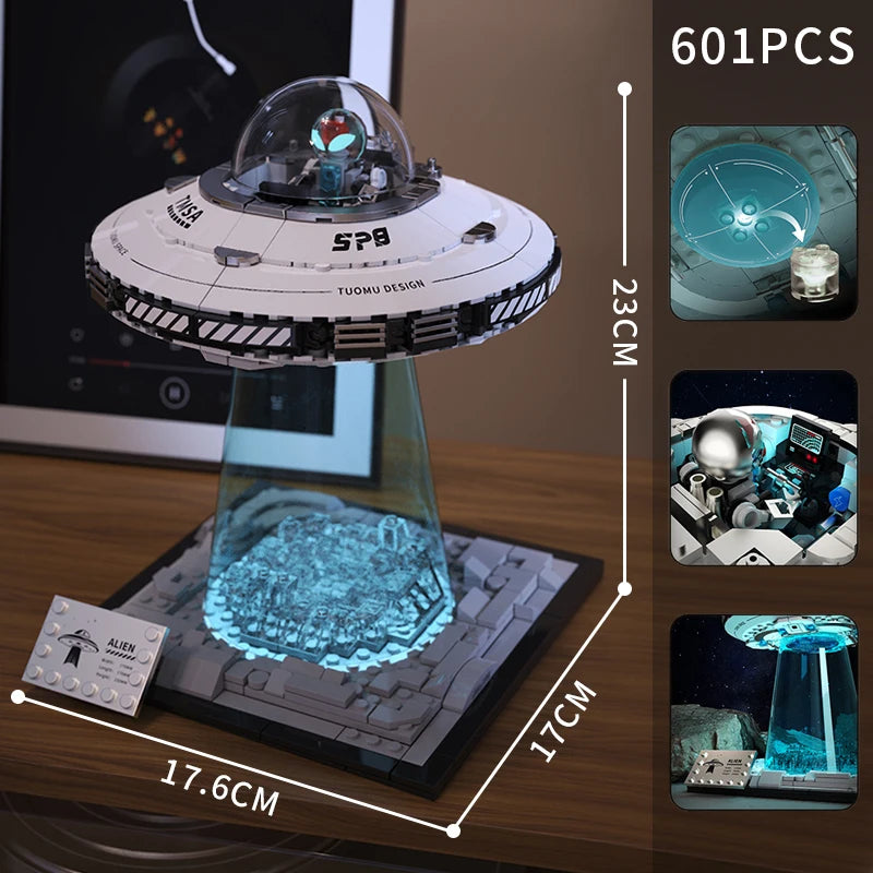 UFO Flying Saucer Building Block &ndash; Creative Assembly Puzzle Toy UFO