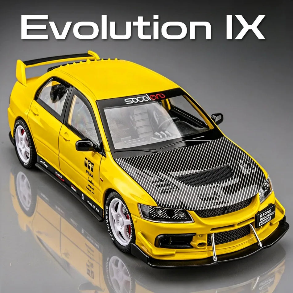 Model de mașină din metal turnat, caroserie din aliaj pentru Mitsubishi Lancer Evolution IX
