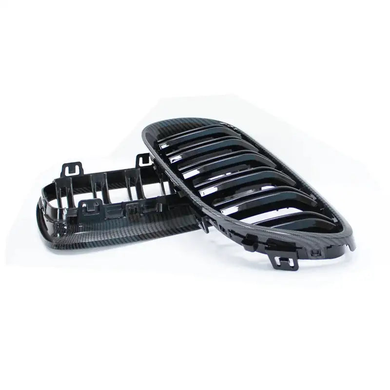 BMW E92 E93 Front Kidney Grille 2Pcs Double Slat Black