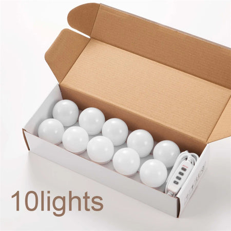 Hollywood Makeup Vanity Mirror Light Stick On &ndash; 3 Color LED 10 Lights