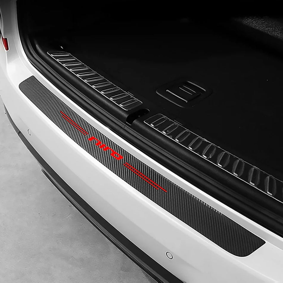 Door Sill Guard Carbon Fiber and PU Leather for Kia Niro Anti Scratch Protection Front and Rear Set