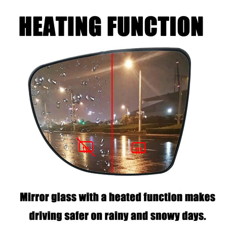 Left & Right Side Outside Mirror Glass For Renault Clio IV 2012-2019 Heated OEM 963654973L Direct Replacement With Blind Spot by InterCyprus Trading Ltd