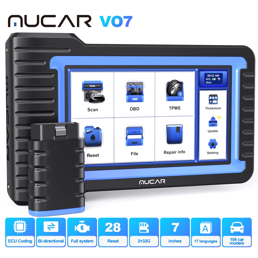 MUCAR VO7S VO7 &ndash; Bidirectional ECU Coding and CANFD OBD2 MUCAR VO7 / brazil