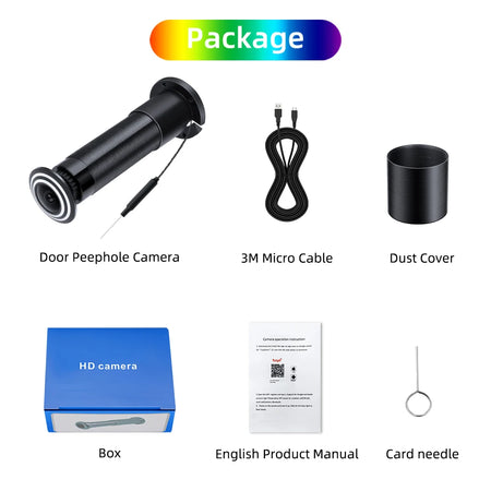 Camaroca 1080P Peephole Door Eye Camera &ndash; Motion Detection Peephole Camera / with 64GB TF Card / CHINA