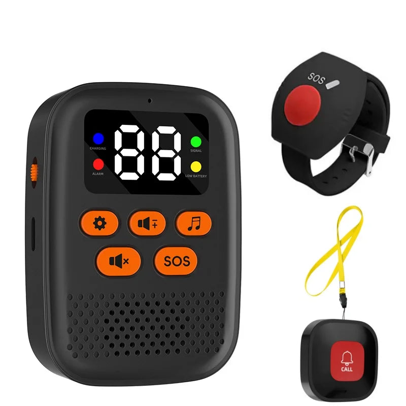 SOS Caregiver Pager &ndash; Wireless Vibration Alarm Display C