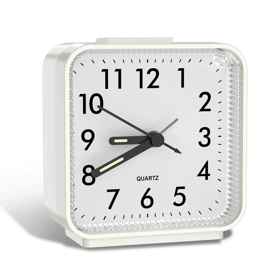 Portable Analog Alarm Clock, Desk Clock for Home and Travel, 4 Colors by InterCyprus Trading Ltd