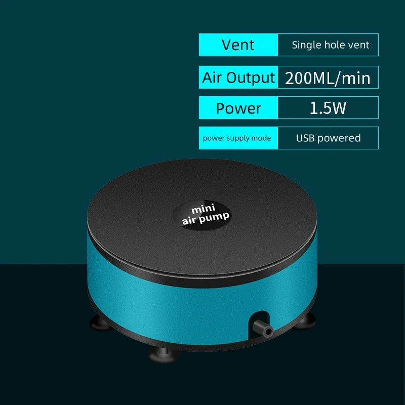Aquarium Oxygen Air Pump USB DC 110 &ndash; Portable Low Pressure Single oxygen pump