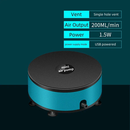 Aquarium Oxygen Air Pump USB DC 110 &ndash; Portable Low Pressure Single oxygen pump