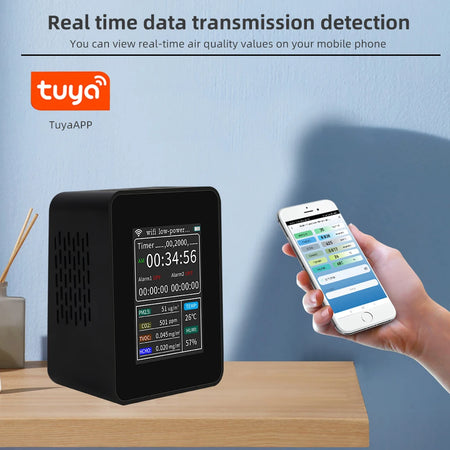 6 In 1 Air Quality Detector &ndash; WiFi Enabled Large Screen