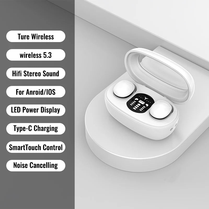 Mini Sleep Invisible Earbuds &ndash; Active Noise Cancellation White
