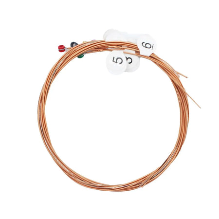 Miwayer Rainbow Acoustic Strings 6Pcs &ndash; Colorful Tone Red Copper 1 Set