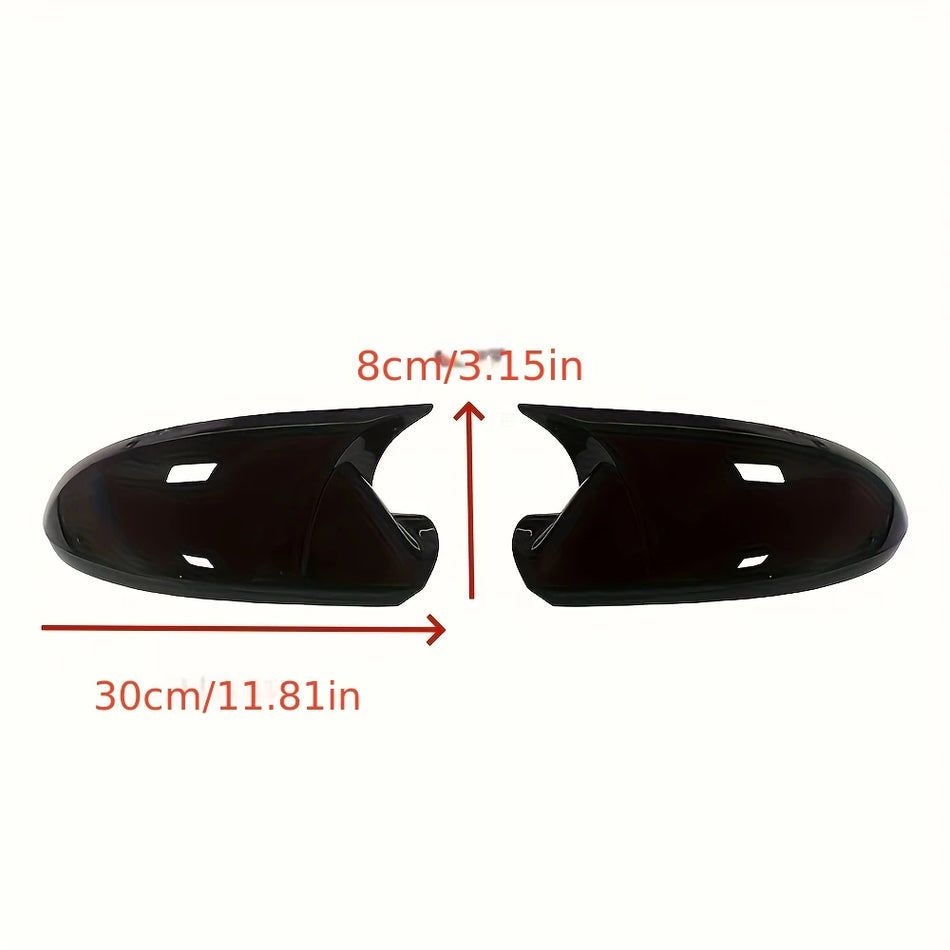 Pair ABS Side Mirror Covers For Audi A6 C7 S6 RS6 2012-2016
