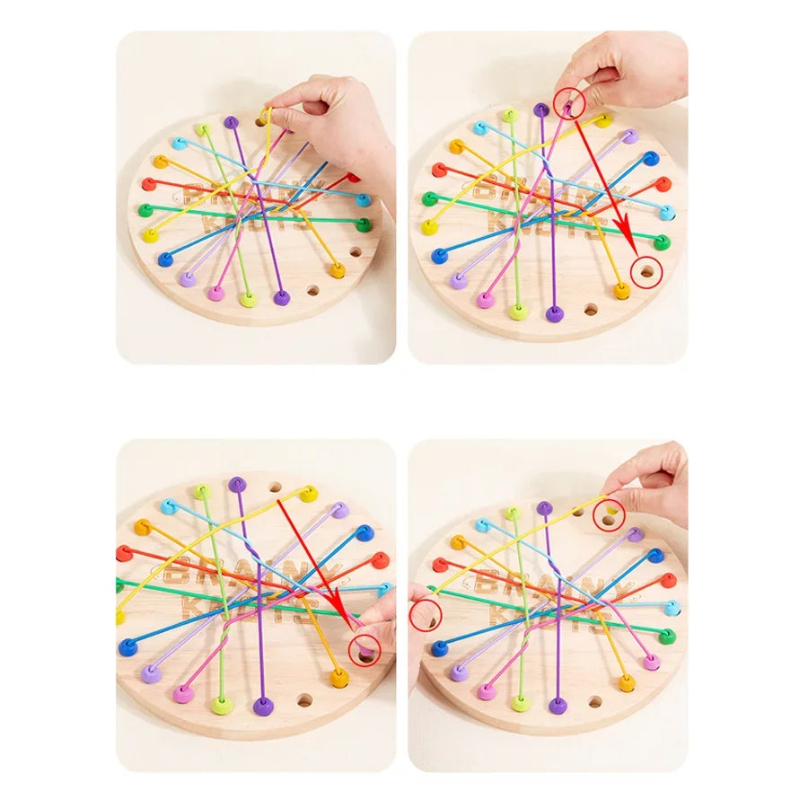 Repupplösningsutmaning Träbordsspel Montessorileksak