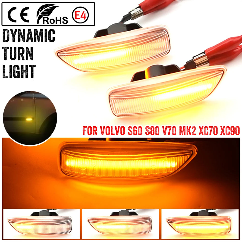 Luces de señal de giro LED secuenciales para Volvo S80 XC90 XC70 V70 S60