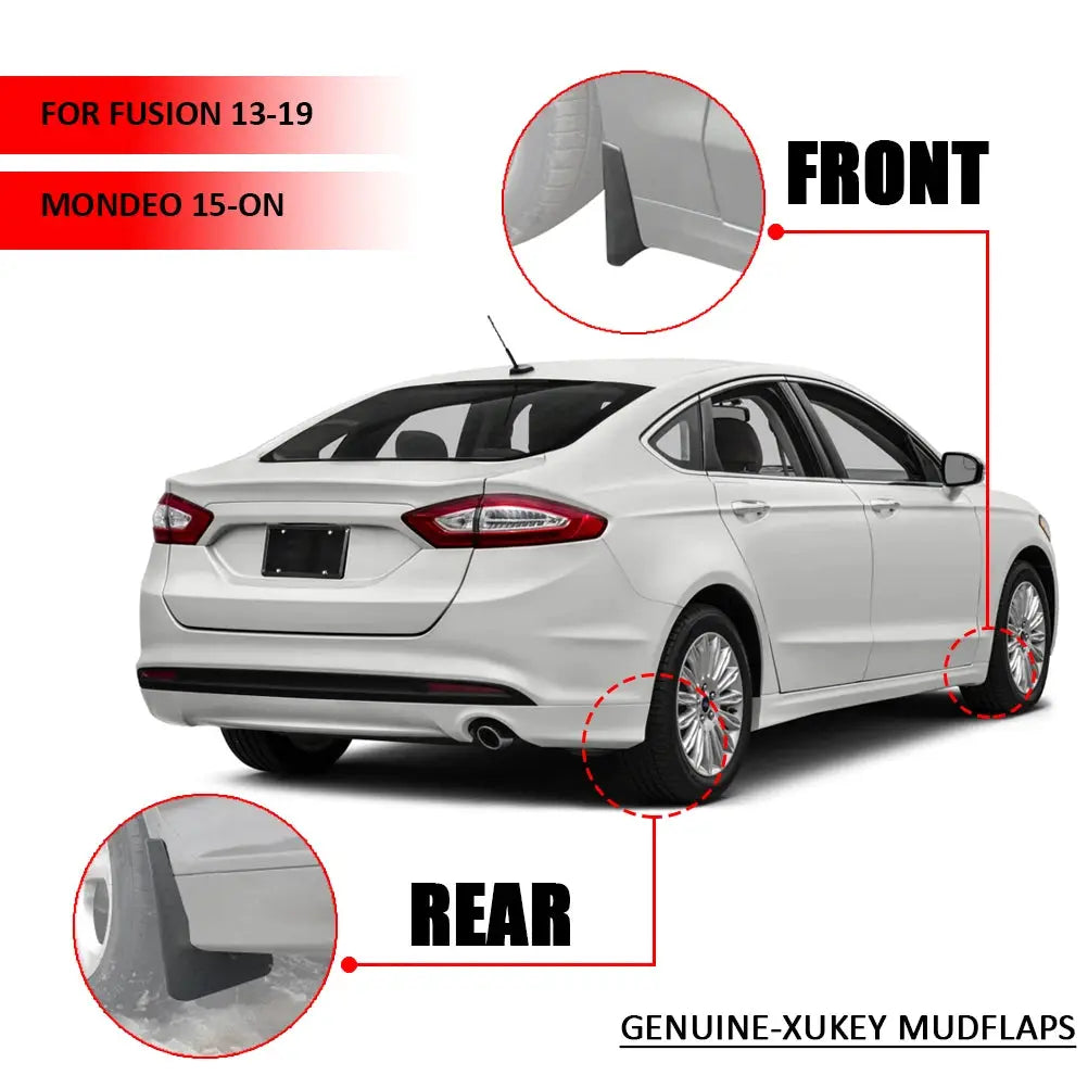 For Ford Fusion 2013-2019 Mondeo mk5 2015-on Set Molded Mud Flaps Mudflaps Splash Guards Front Rear Mud Flap Mudguards Fender by InterCyprus Trading Ltd