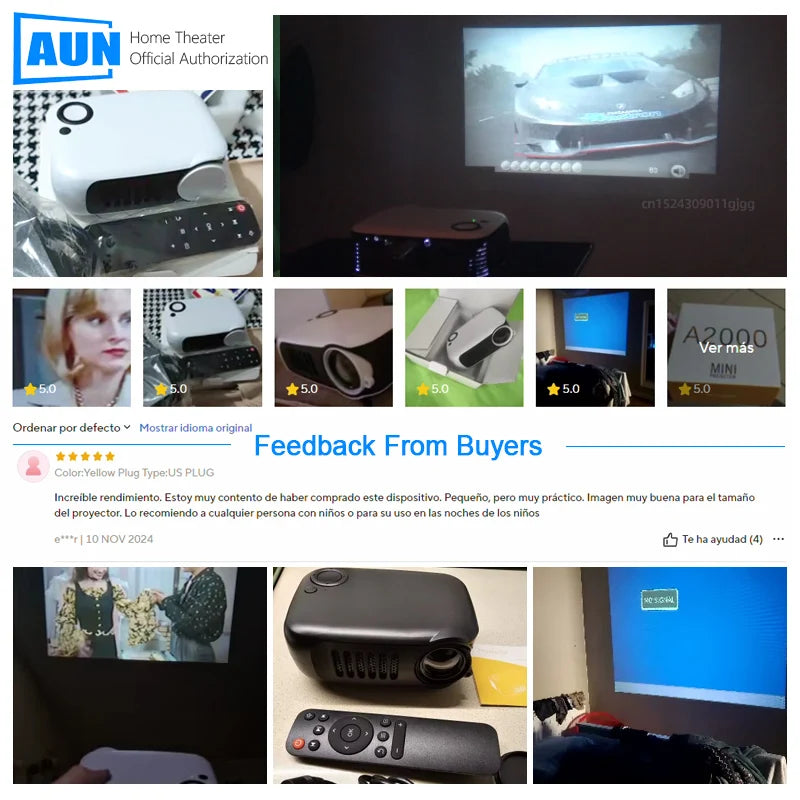 A2000 &ndash; Ultra Portable Mini Projector 1080P 4K HDMI