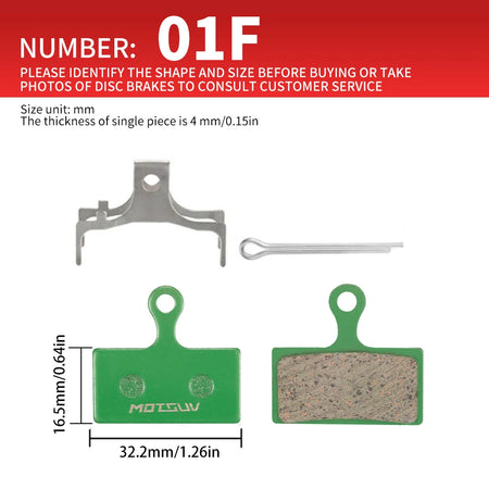 MOTSUV-Bicycle Disc Brakes &ndash; Ceramic Pad Kit Included 4 pares 01F
