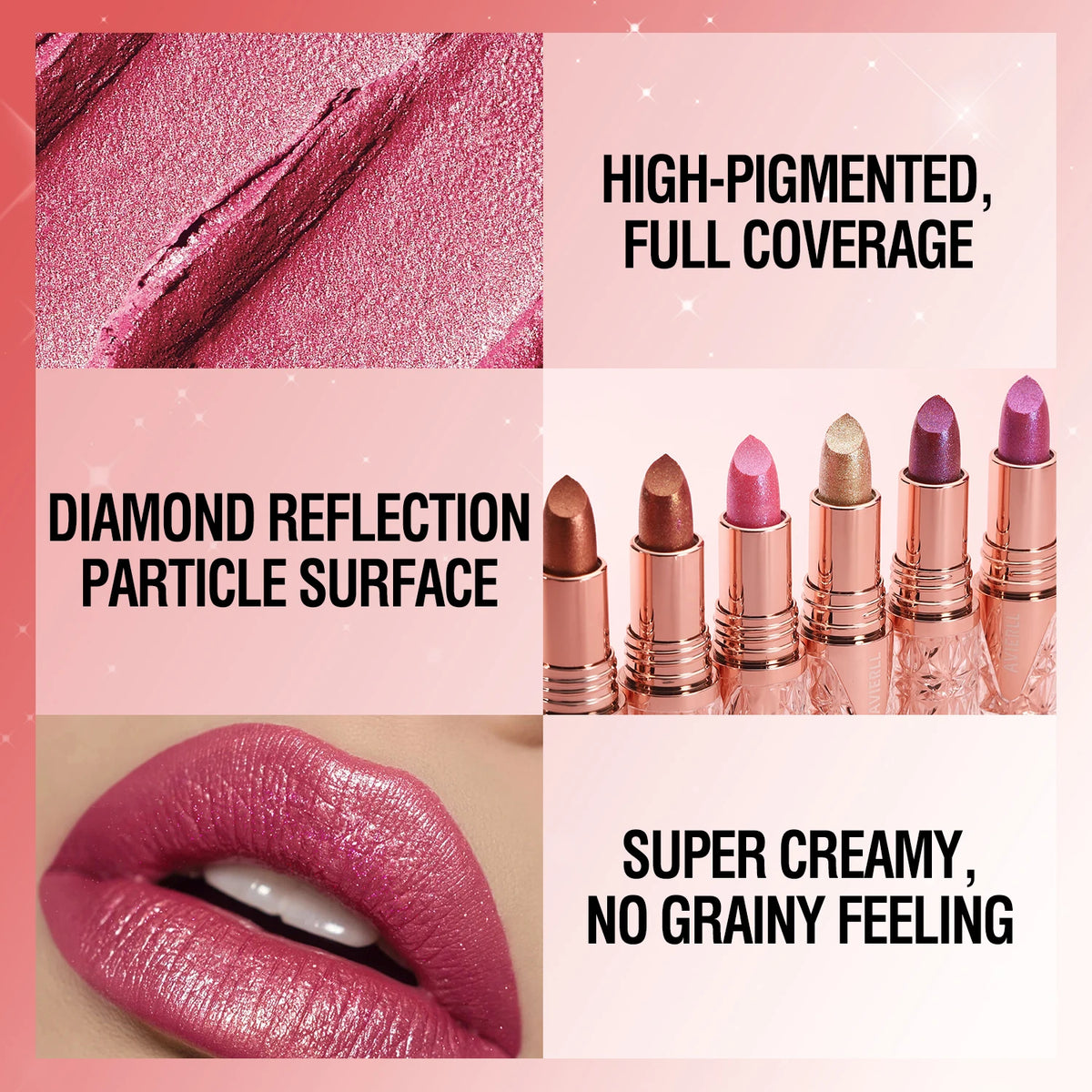 NoEnName_Null Fine Glitter Moisturising Lipstick