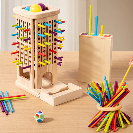 Wooden Stick And Tower Game &ndash; All-In-One Learning Toy
