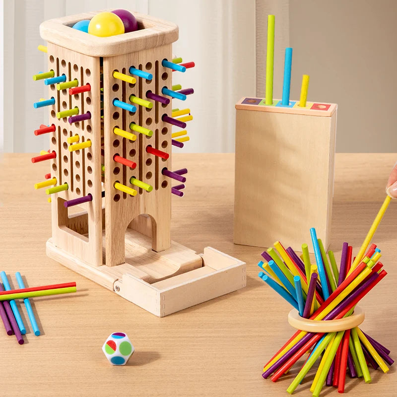 Wooden Stick And Tower Game &ndash; All-In-One Learning Toy