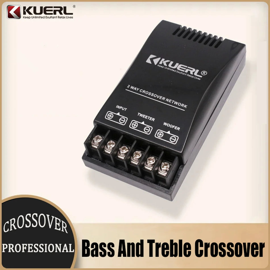 Filtro de cruce HiFi de 2 vías para tweeters y woofers de audio para automóviles