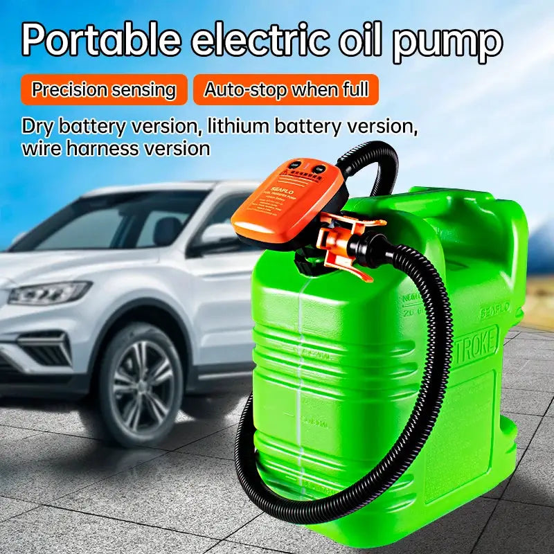 Electric Fuel Transfer Pump, 2 Battery Versions: Lithium Rechargeable or Dry Battery, Automatic Pump for Car, Boat, RV by InterCyprus Trading Ltd
