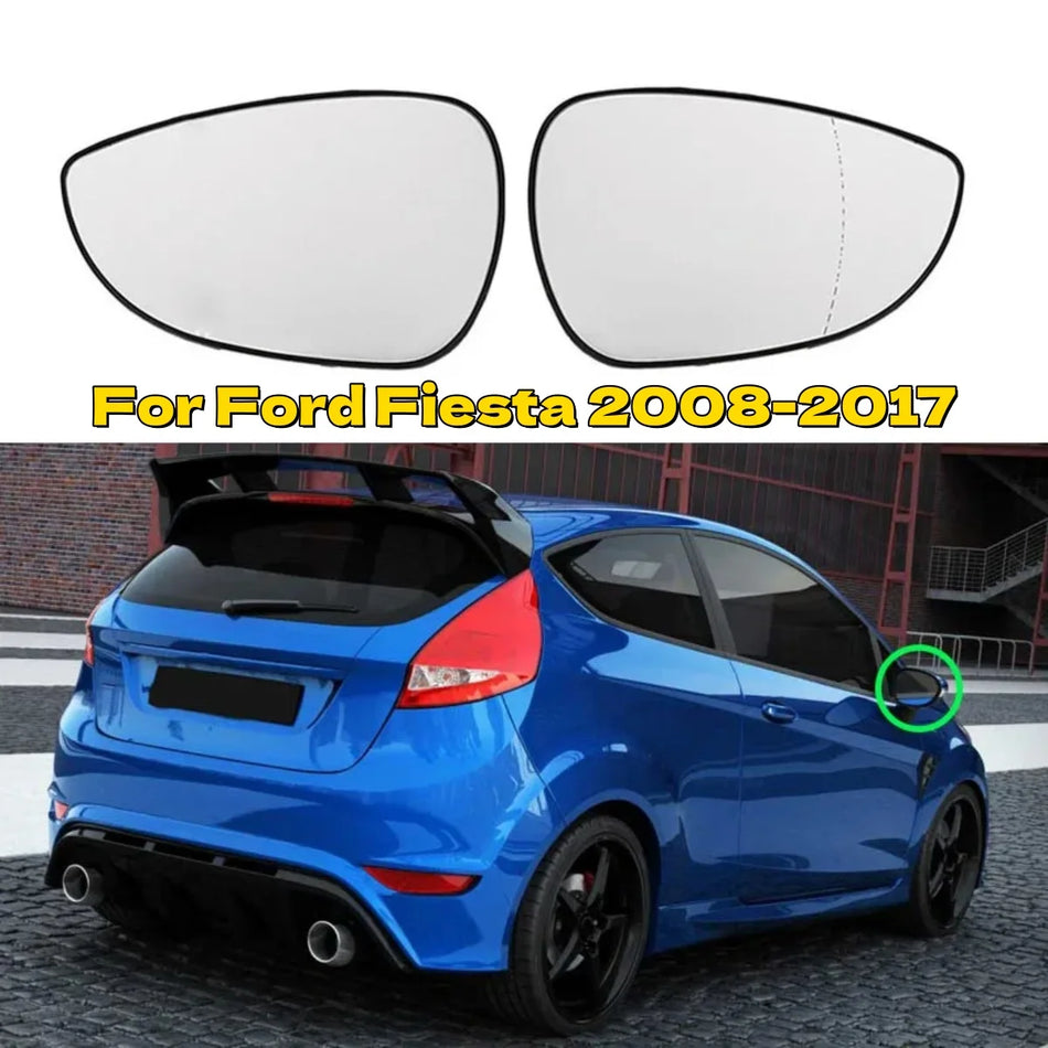 Rear View Mirror Glass Heated for Ford Fiesta MK7 European