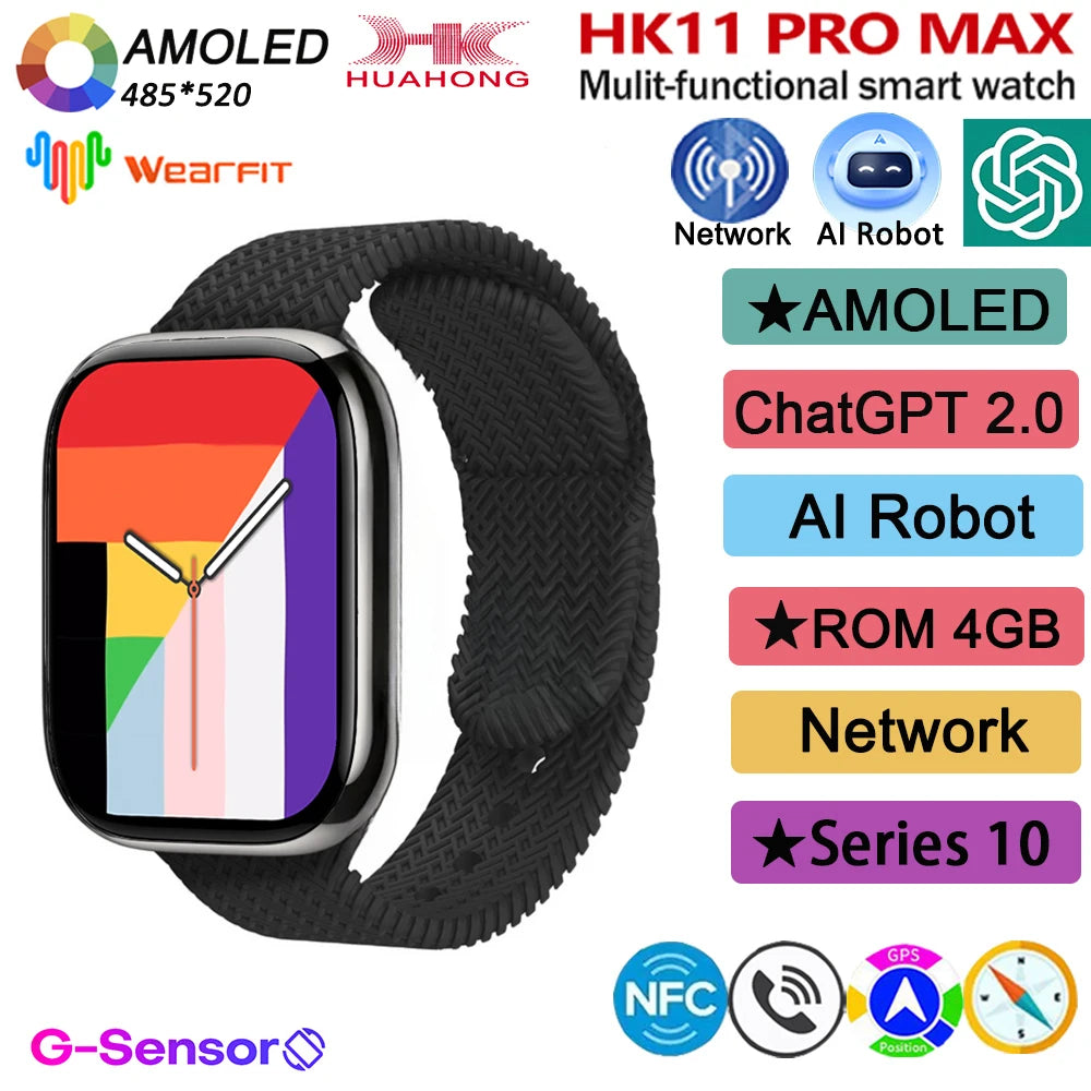 HK11 Pro Max Smartwatch 2025 &ndash; AI Chat Robot AMOLED Display
