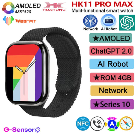 HK11 Pro Max Smartwatch 2025 &ndash; AI Chat Robot AMOLED Display