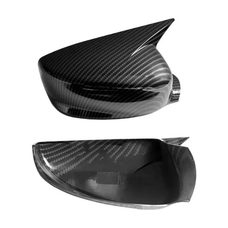 Car Side Wing Replacement Mirror Cover Rear-View Caps For Honda Accord 8th 8.5th 9th 2008-2017 Carbon and Glossy Black by InterCyprus Trading Ltd
