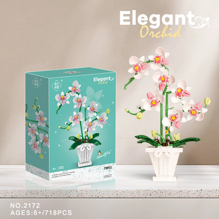New Building Blocks Orchid Bouquet &ndash; Romantic DIY Decor