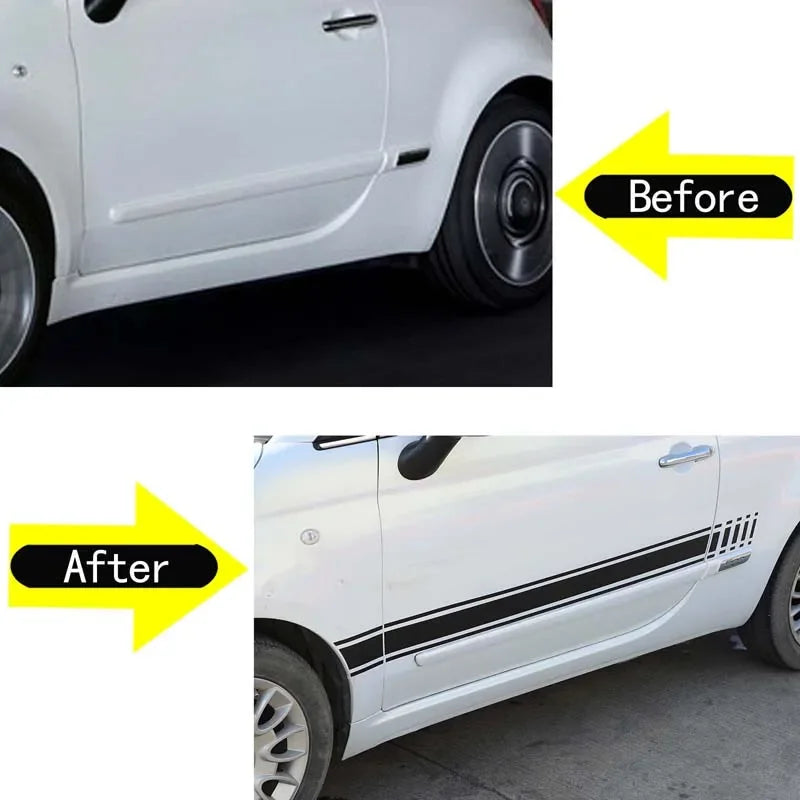 Fiat 500 2011-2019 Samolepka květiny na vnější část vozu