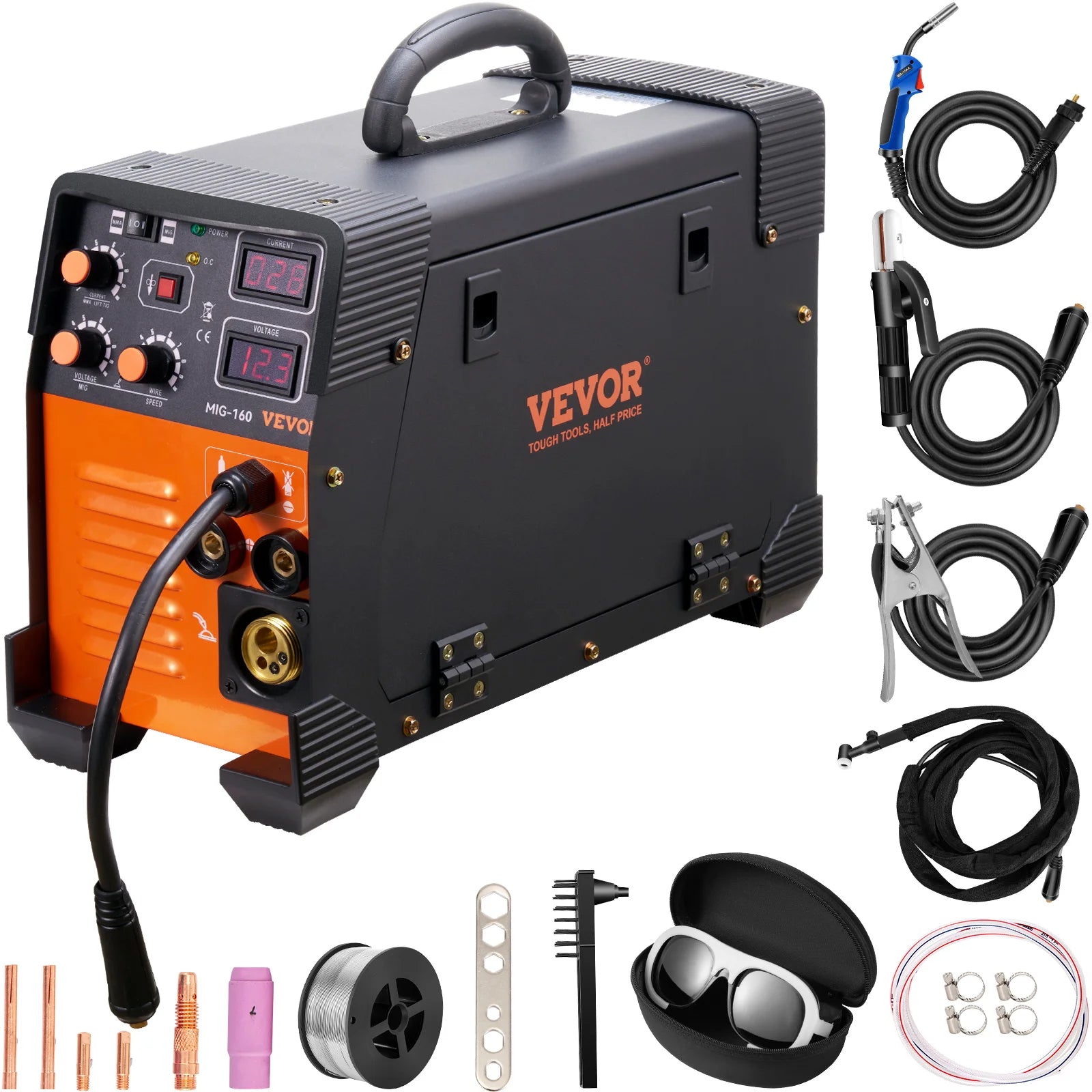 MIG-250 3 In 1 Portable Inverter Welder - Digital Display 160A / Poland