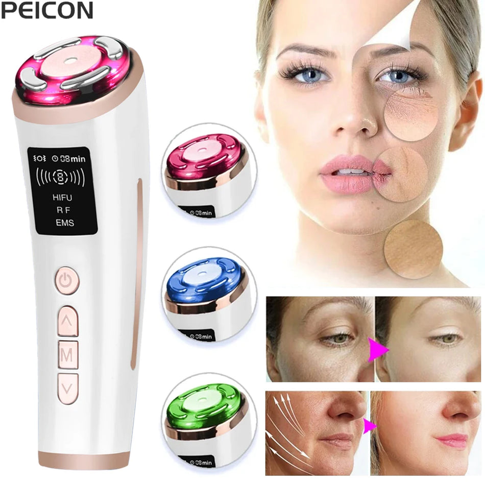 Hifu Face Lifting Machine for Anti-Aging, EMS Facial Microcurrent Massager