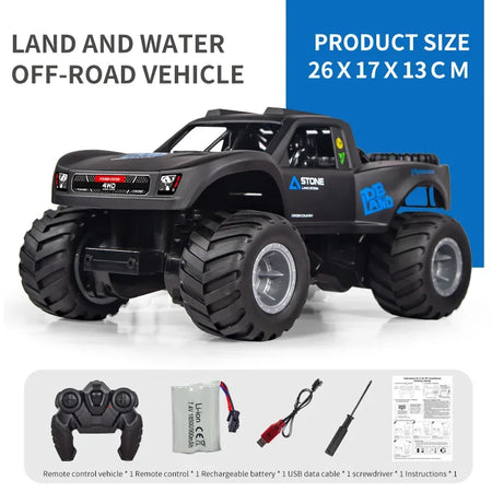 JJRC Waterproof Amphibious 4WD RC Car &ndash; All Terrain Fun blue 1B