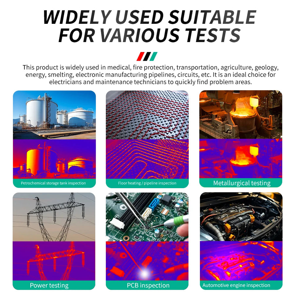 Advanced MASTFUYI FY12 Thermal Imager - Wide Field, -20 to 550&deg;C Temperature Range, 15 Color Modes