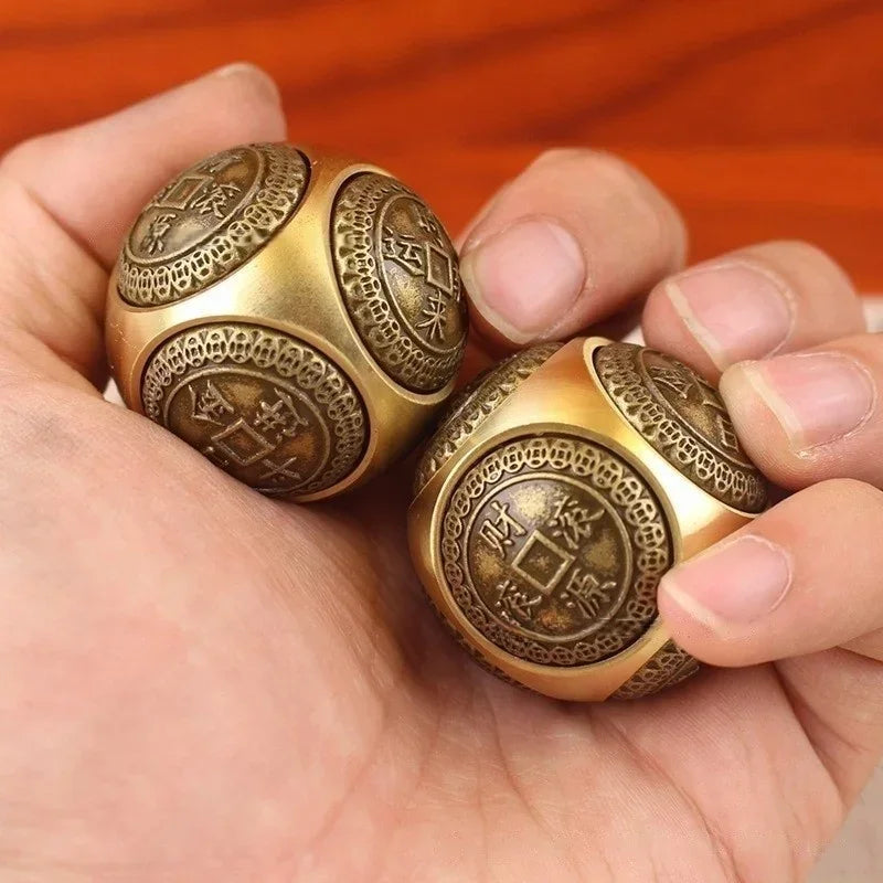 Six-Faced Blessing Money Fidget Spinner - Stress Relief Toy
