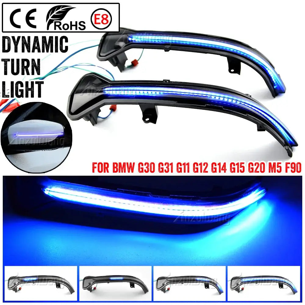 LED Dynamic Sequential Side Mirror Lights For BMW G30 G31 G38 3 5 6 Series by InterCyprus Trading Ltd