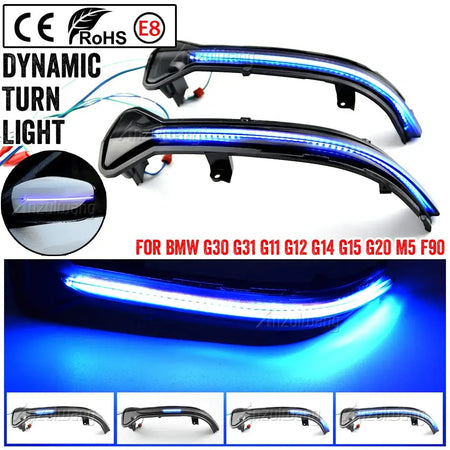 LED Dynamic Sequential Side Mirror Lights For BMW G30 G31 G38 3 5 6 Series by InterCyprus Trading Ltd