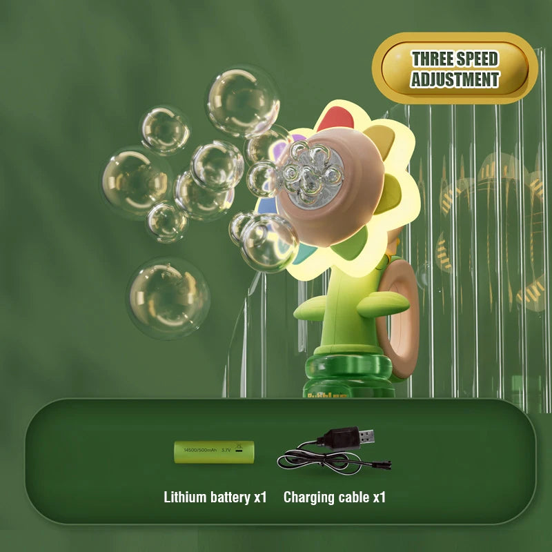 Dancing Sunflower Bubble Machine &ndash; Lights And Movement pink 3 speed