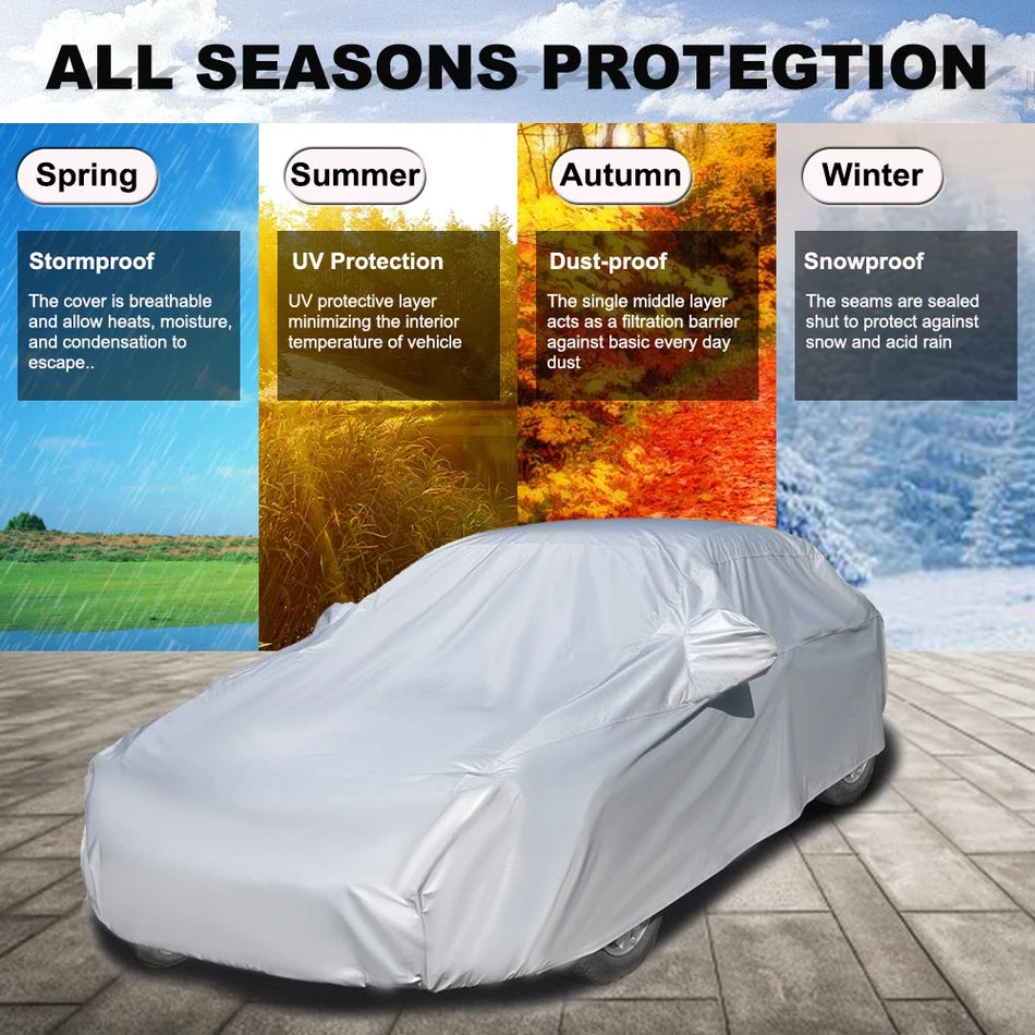 Universāls ārējais automašīnas pārsegs sedans UV aizsardzība ūdensizturīgs