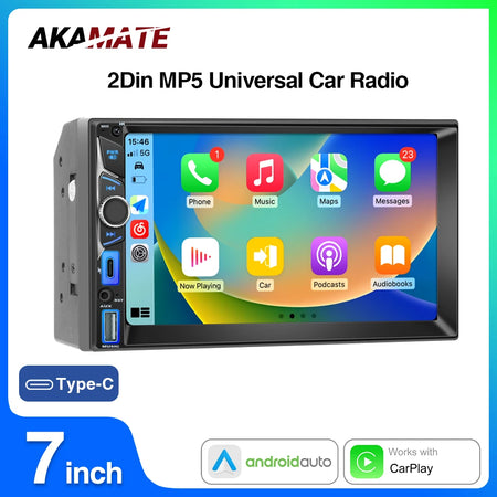 CA7080OSD 7 Inch 2DIN Car Radio - CarPlay Android Bluetooth
